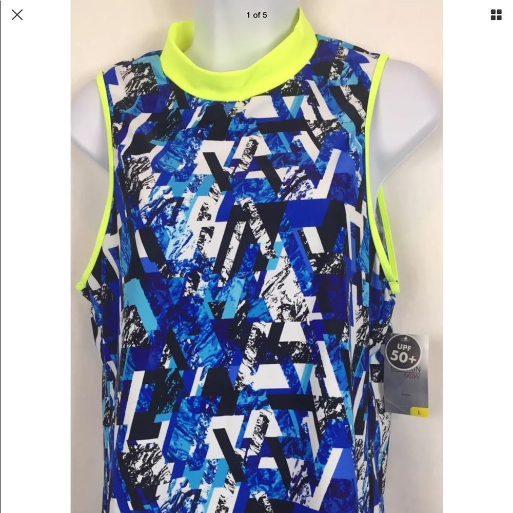 Danskin Sleeveless Rashguard Swim Shirt Sz Large 12-14 NWT